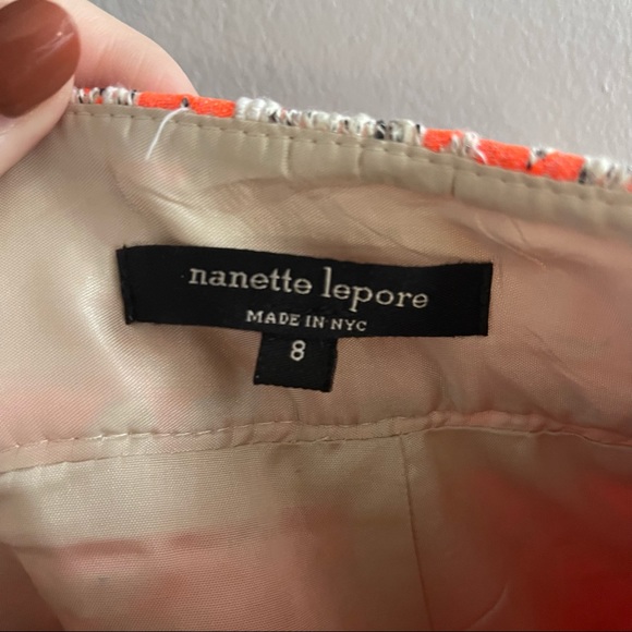 Nanette Lepore orange Aztec mini skirt - Picture 2 of 2